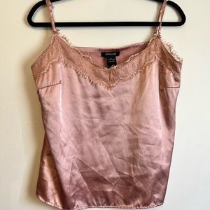 Silky lace rose tank